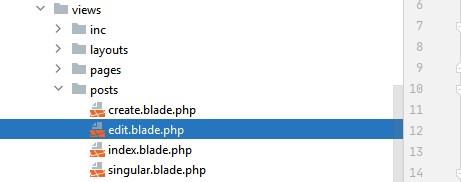  Edit view created in posts folder