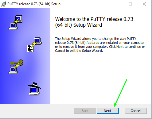 Putty installation wizard 1