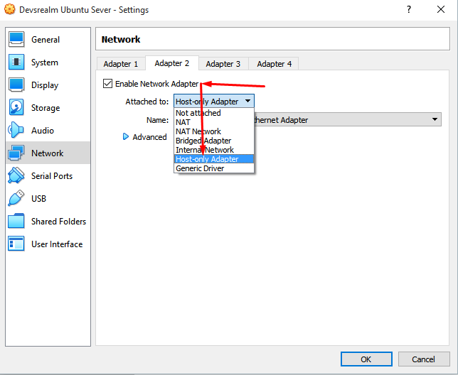 28. Network Adapater 2, Host-only Adapter