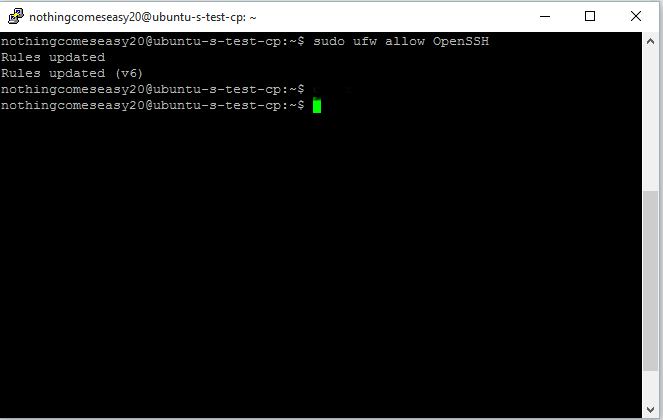 15. allow openssh