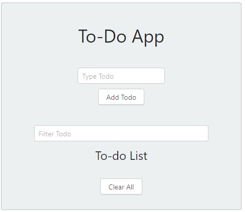 Todo App Structure and UI