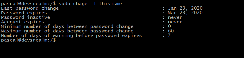 4. change maximum password age