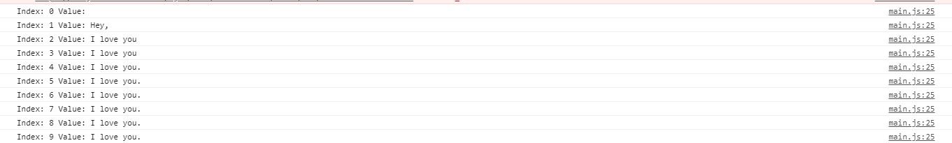 5. forEach with index parameter